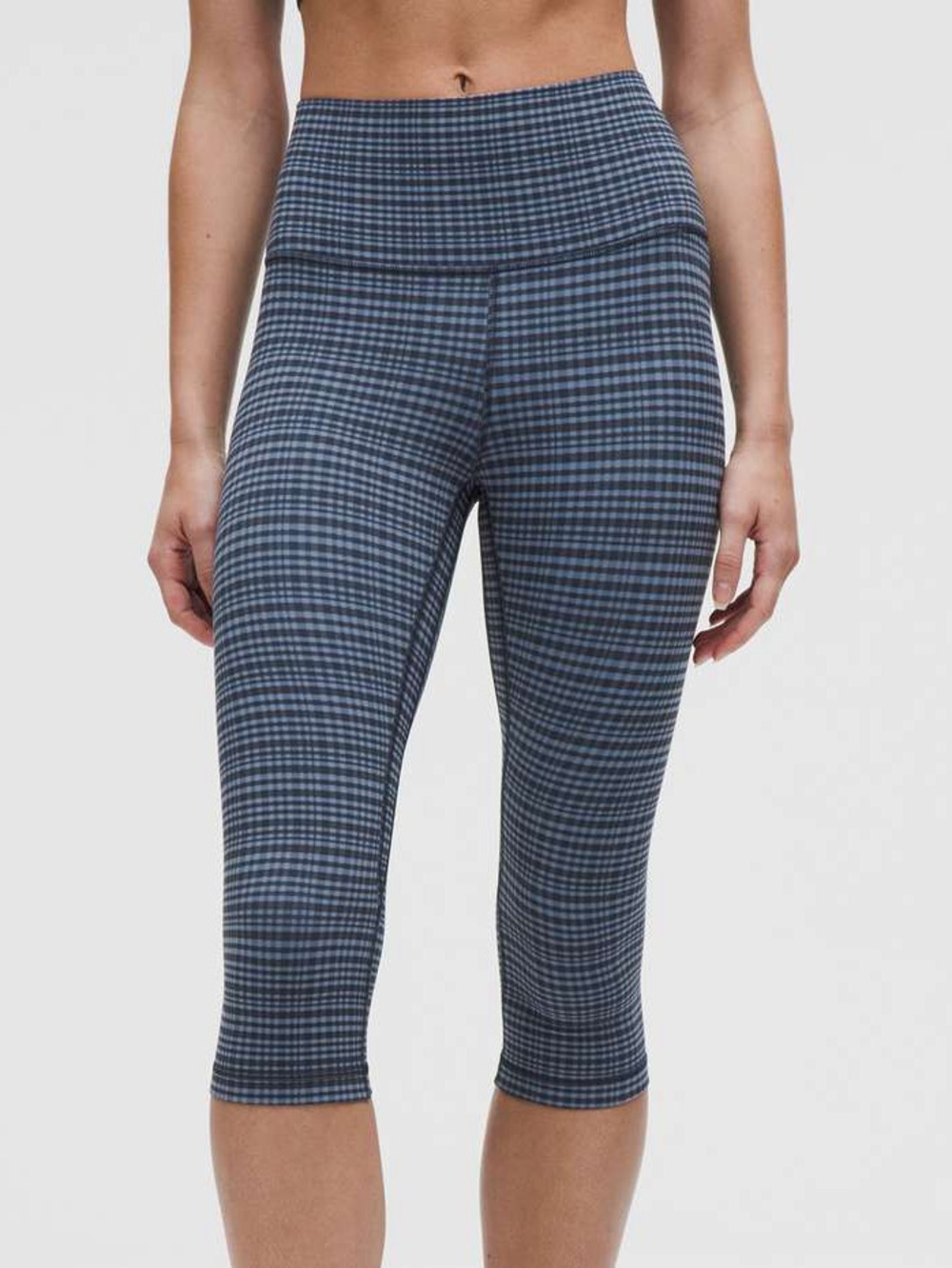 Lululemon Align High-Rise Crop 
Glow Grid Washed Denim Multi Size 6